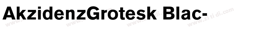 AkzidenzGrotesk Blac字体转换